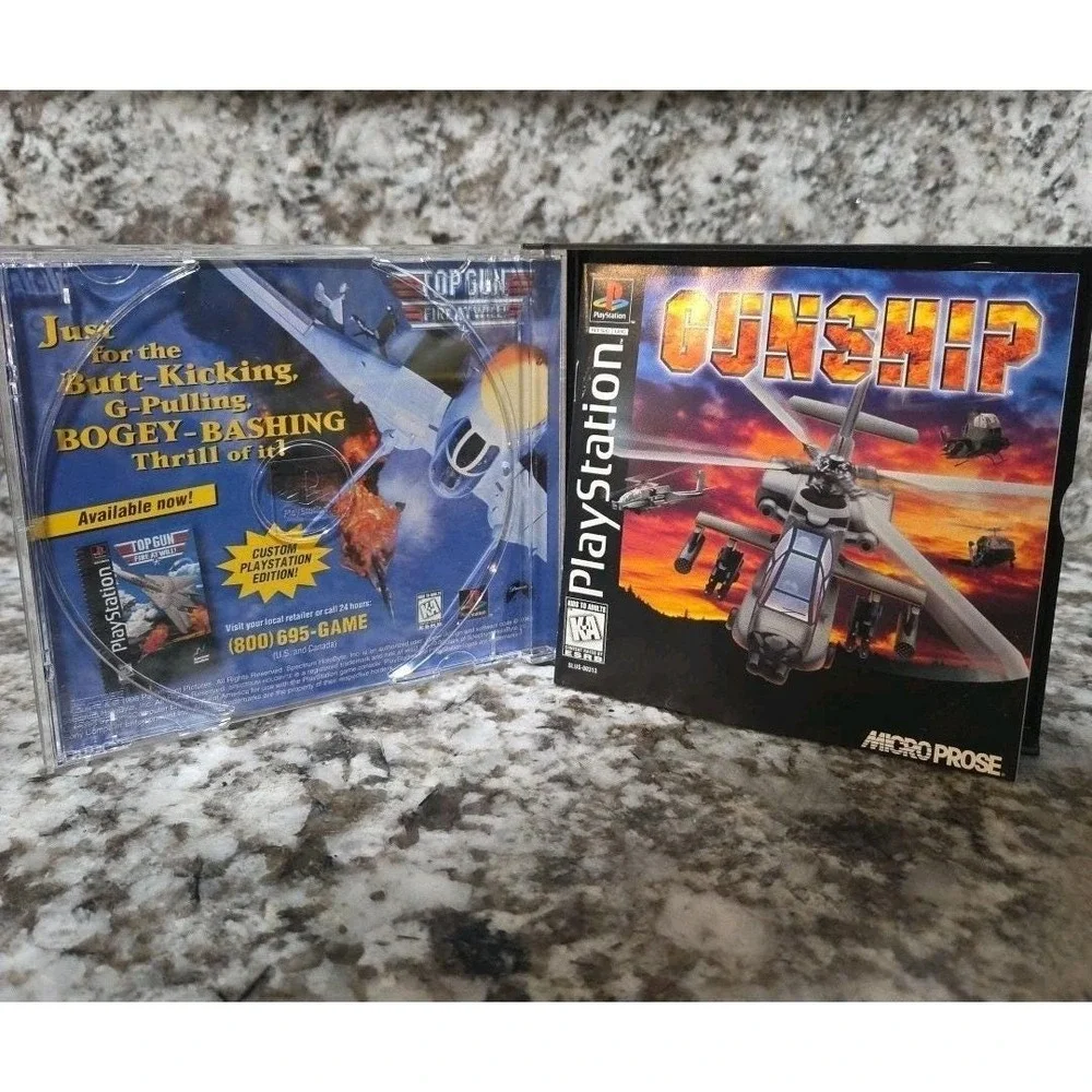 PlayStation Gunship Complete with Manual Micro Prose Vintage‎ 1996